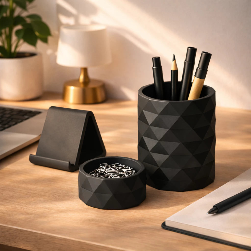 Organizador 3D Geométrico com Suporte para Celular