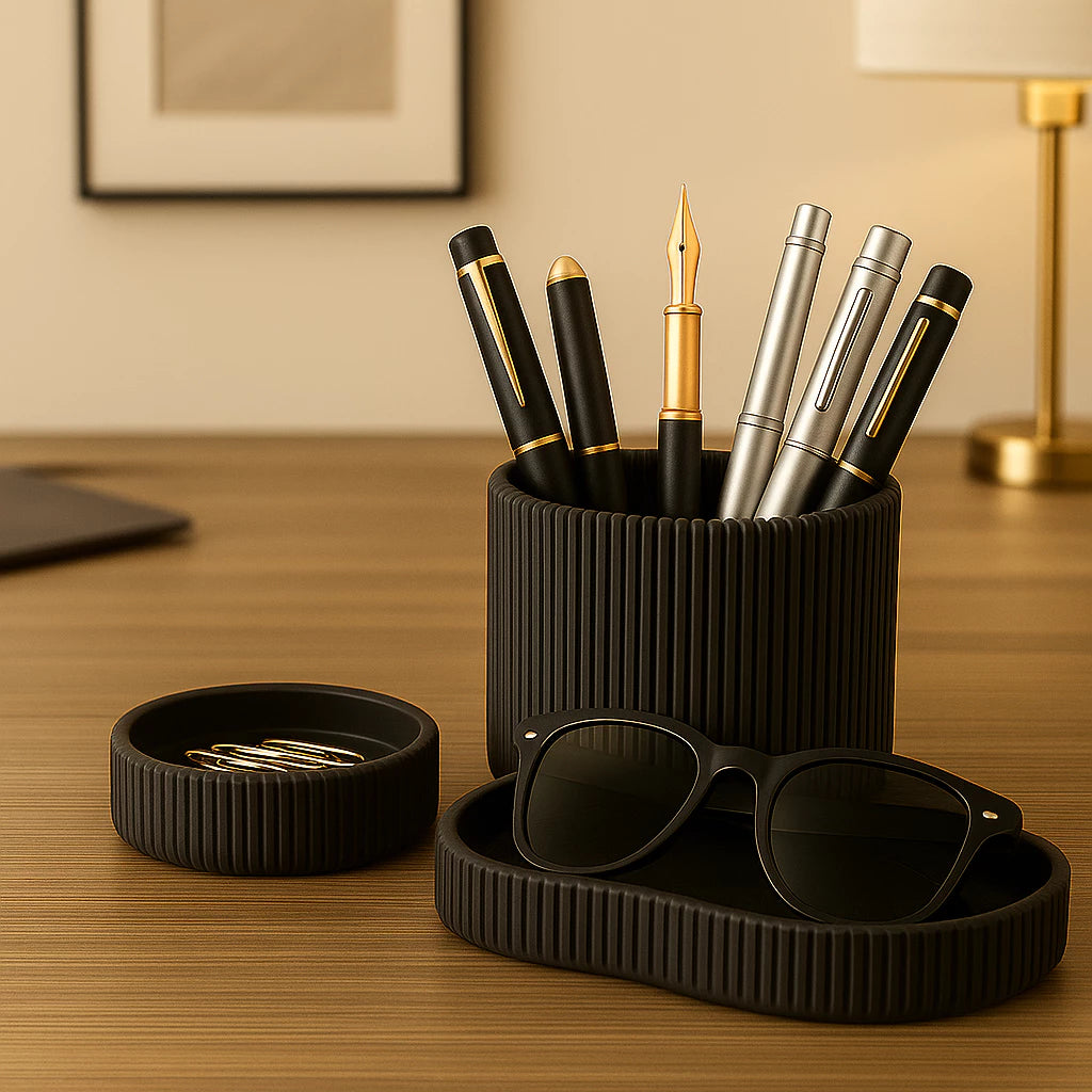 Porta-Canetas 3D com Suporte para Celular e Óculos