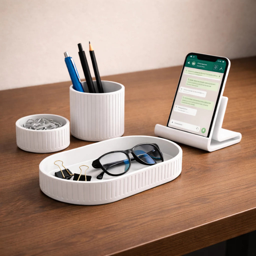 Organizador de Mesa 4 em 1 (Minimalista)