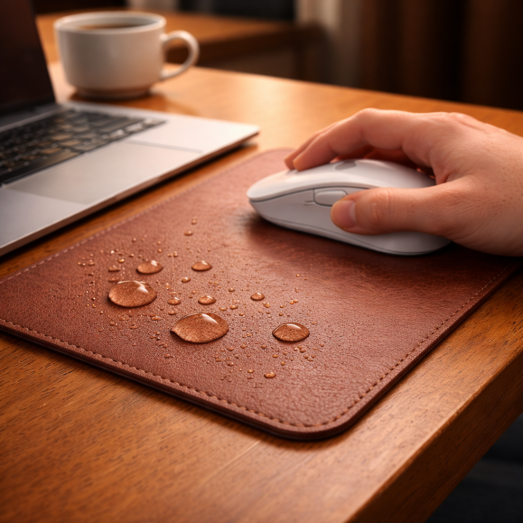 Mouse Pad Couro Ecológico
