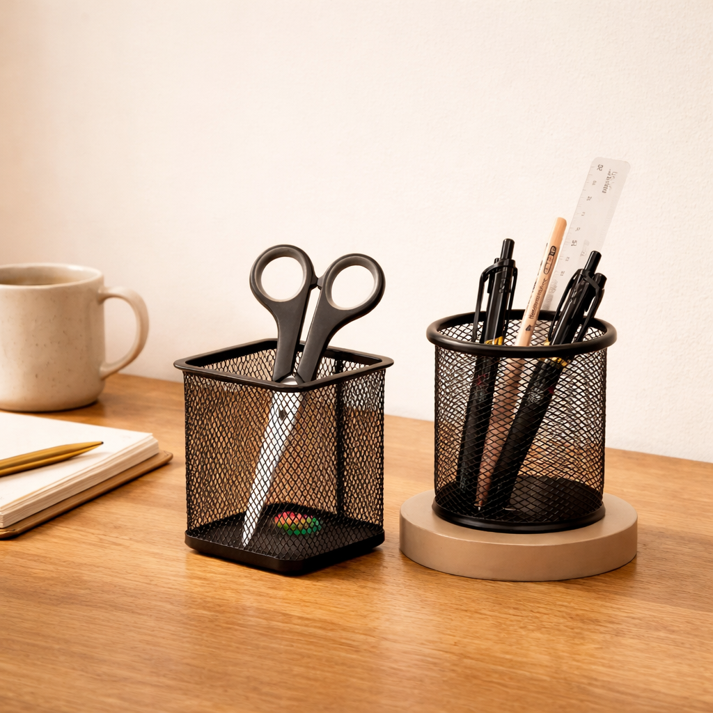 Porta-Canetas Aramado (Redondo ou Quadrado)