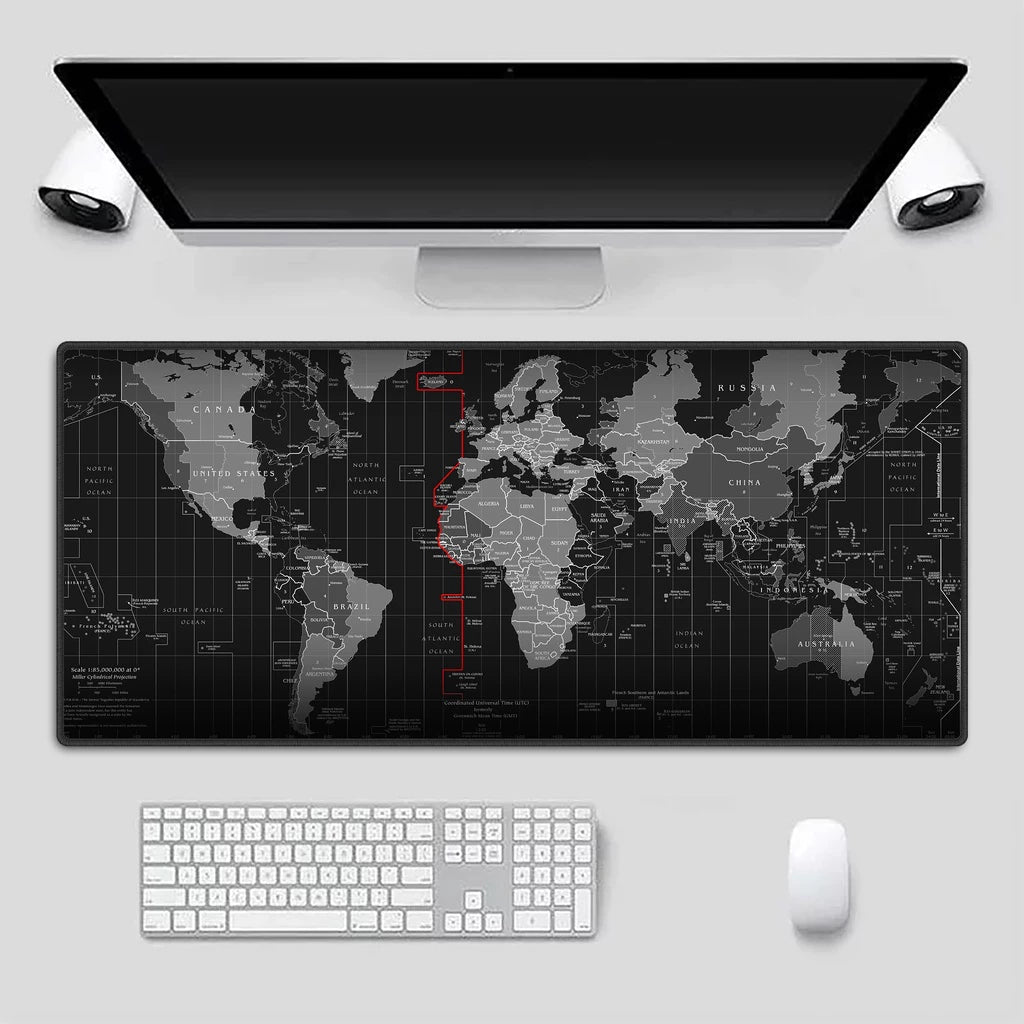 DeskPad Mapa Mundi Black